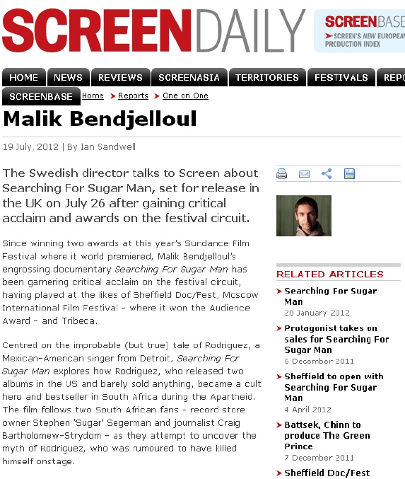 Screen Daily - Malik interview, 19 July