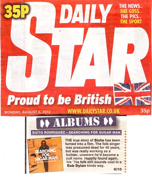 Rodriguez - Daily Star - Soundtrack Review - 6 August 2012