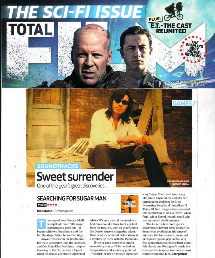 Rodriguez - Total Film - Searching For Sugar Man Soundtrack Review - October 2012