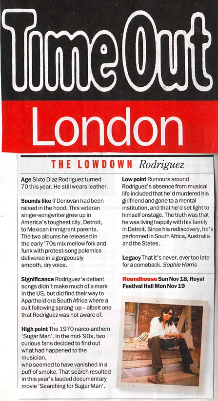 Time Out - The Lowdown - 13 November 2012