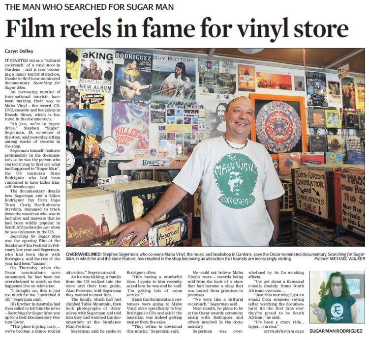 The Man Who Searched For Sugar Man | Cape Times, 14 January 2013