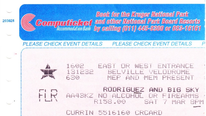 Ticket 7 March 1998